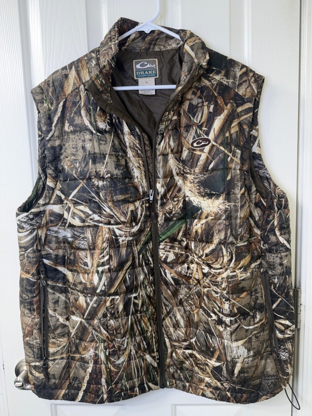 Drake Waterfowl Magnattach Vest Mens Size XL Camouflage Hunting Quilted
